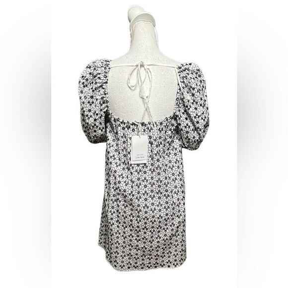 & Other Stories Cotton frill sleeve Embroidered Smock Mini Dress NWT size US 2 - Picture 6 of 8